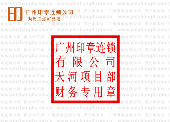 项目财务专用章